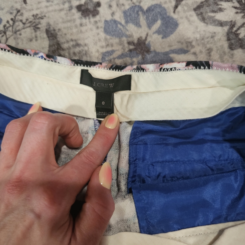 J Crew Linen Cotton Floral Printed Shorts - Picture 5 of 6